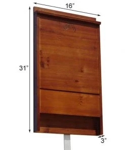 BestNest Premium Stained Dark Brown Bat House, 100 Bats