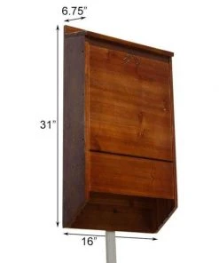 BestNest Premium Stained Dark Brown Bat House, 400 Bats
