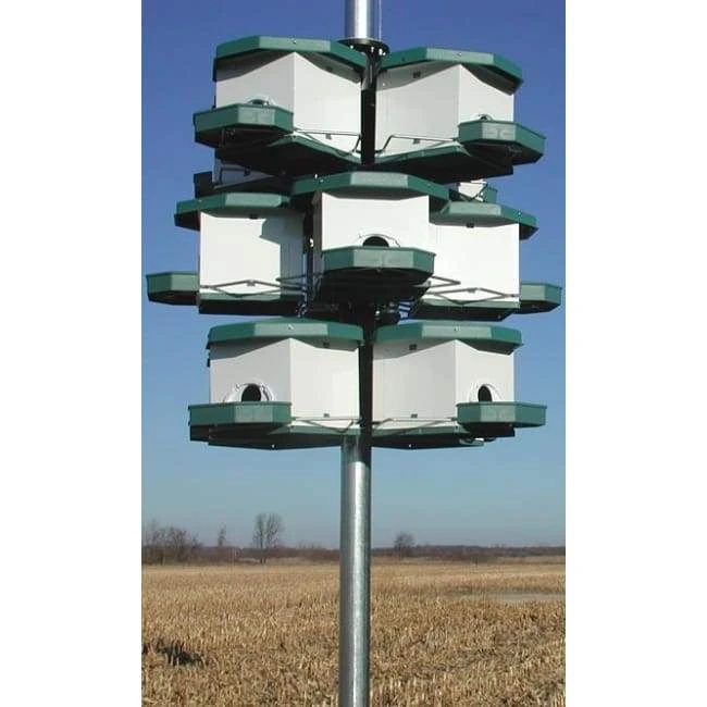 Heritage Farms Quad Pod Purple Martin House, 1 Level Purple Martin Houses 3 Heritage Farms Quad Pod Purple Martin House, 1 Level Purple Martin Houses