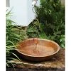 Ancient Graffiti Rain Chain Receptacle, Flamed Copper Lawn & Garden