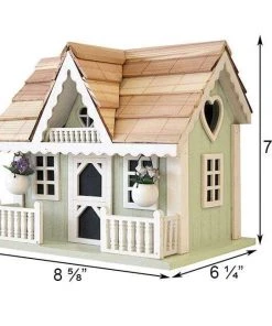 Home Bazaar Rosemary Cottage Bird House Decorative Houses