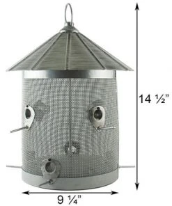 Woodlink Hanging Feeders Rustic Farmhouse Mesh Silo Bird Feeder