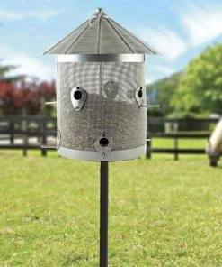 Woodlink Hanging Feeders Rustic Farmhouse Mesh Silo Bird Feeder