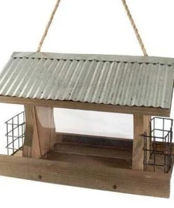 Woodlink Rustic Farmhouse Ranch Seed And Suet Bird Feeder Hanging Feeders