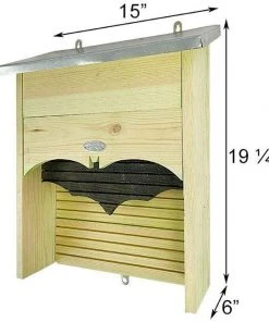 Esschert Design Silhouette Two Chamber Bat House For 20 Bats All Bird Houses