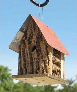 Bird In Hand Summer Camp Bark Cabin Bird Houses, Set Of 3