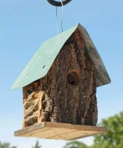 Bird In Hand Summer Camp Bark Cabin Bird Houses, Set Of 3