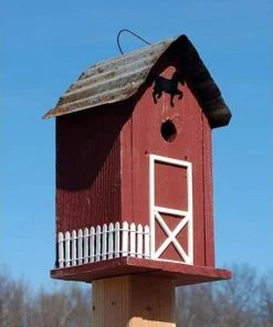 Bird In Hand Summitville Red Stable Bird House
