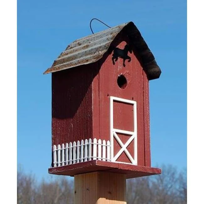 Bird In Hand Summitville Red Stable Bird House 3 Bird In Hand Summitville Red Stable Bird House