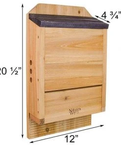 Nature's Way Three Chamber Cedar Bat House, 300 Bats