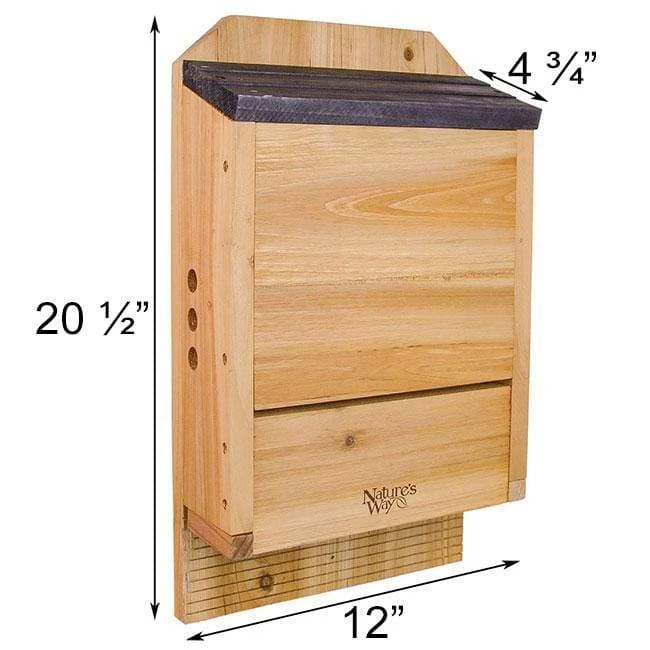 Nature's Way Three Chamber Cedar Bat House, 300 Bats 4 Nature's Way Three Chamber Cedar Bat House, 300 Bats