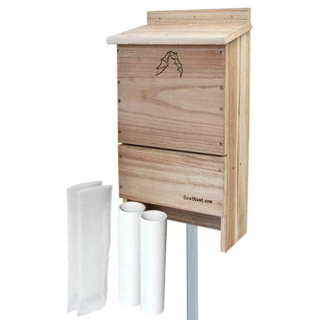 BestNest Bats Triple-Celled Bat House With Two Bat Exclusion Tubes 3 BestNest Bats Triple-Celled Bat House With Two Bat Exclusion Tubes