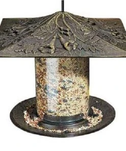 Whitehall Products Trumpet Vine French Bronze Colored Tube Bird Feeder Hanging Feeders