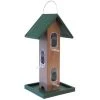Songbird Essentials Tube Feeder With Tray, Green And Brown