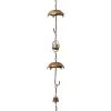 Ancient Graffiti Lawn & Garden Umbrella And Bell Rain Chain, Flamed Copper