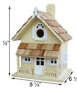 Home Bazaar Victorian Cottage Butternut Bird House