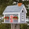 Home Bazaar Vineyard Cottage Grey Bird House