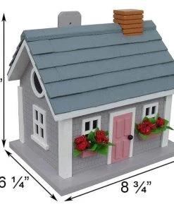 Home Bazaar Vineyard Cottage Grey Bird House