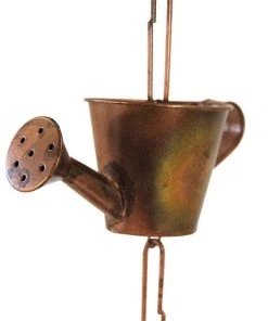 Ancient Graffiti Watering Can Copper Rain Chain